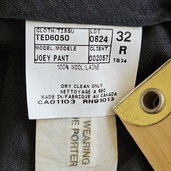 Ted Baker No Ordinary Joe Joey Pant 32R Wool Flat Front Dress Union Made Preppy - Picture 12 of 16